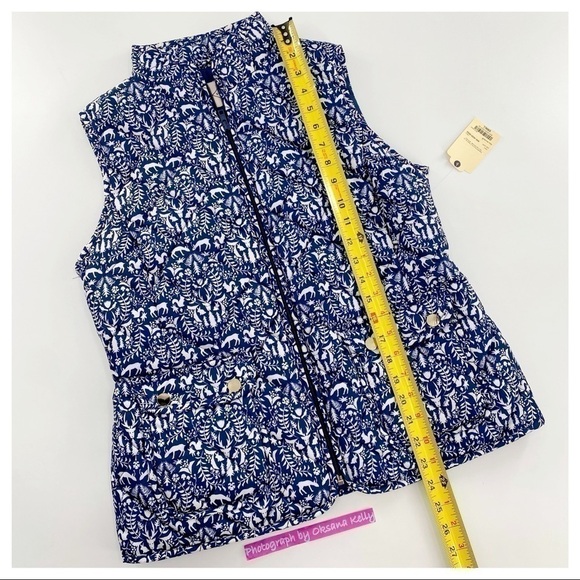 St. Johns Bay Navy Blue Woodland  quilted Vest szS - Picture 6 of 8